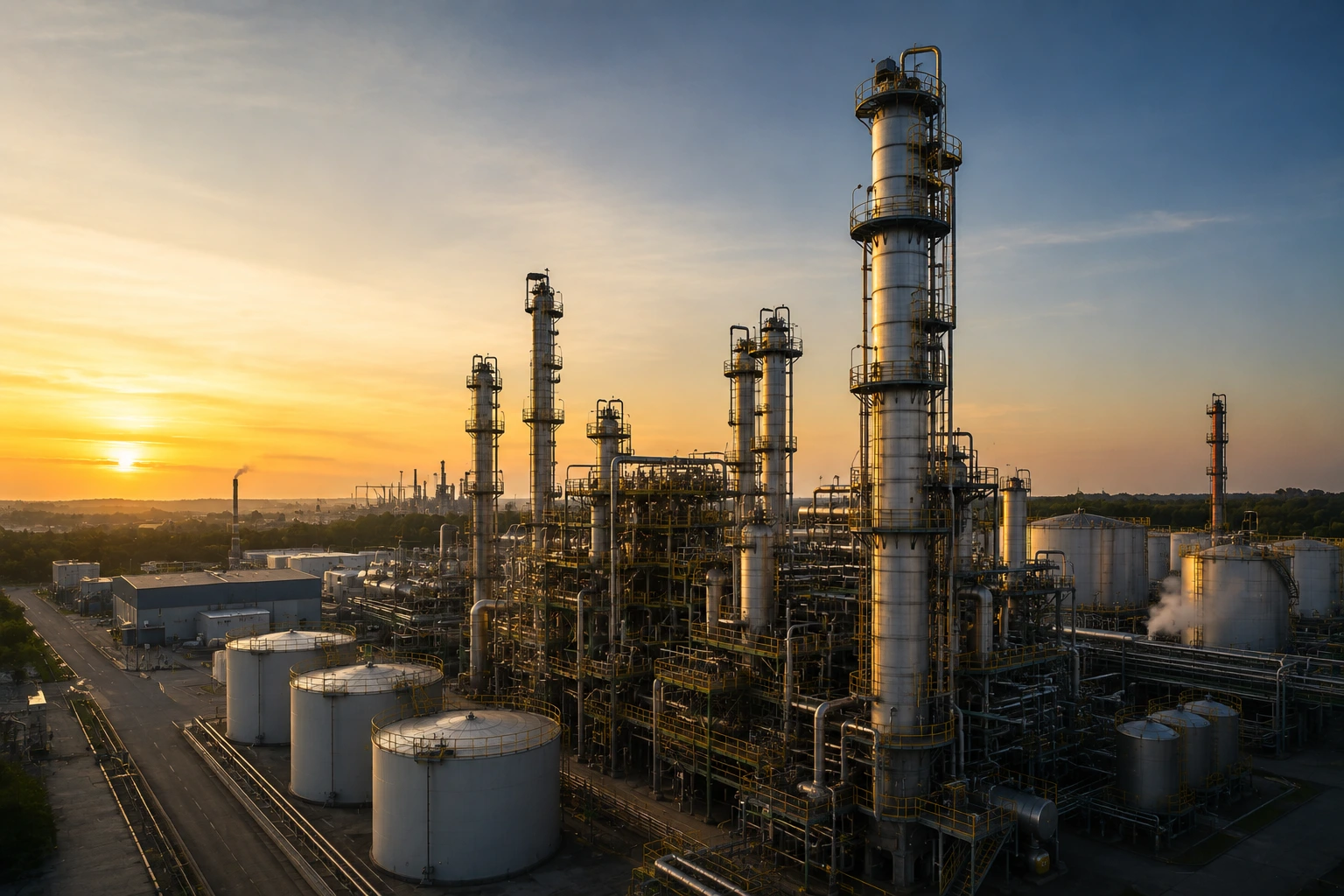 Industrial biofuel production facility
